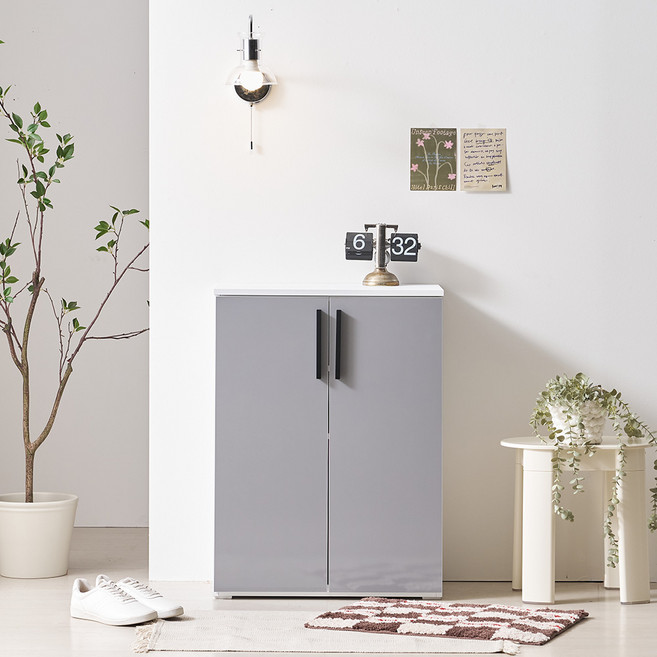 레이 LPM 신발장 600 소형, 그레이, 3단