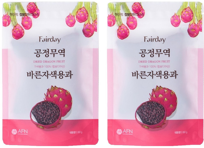 Fairday 公平貿易 正直紫火龍果, 60g, 2個