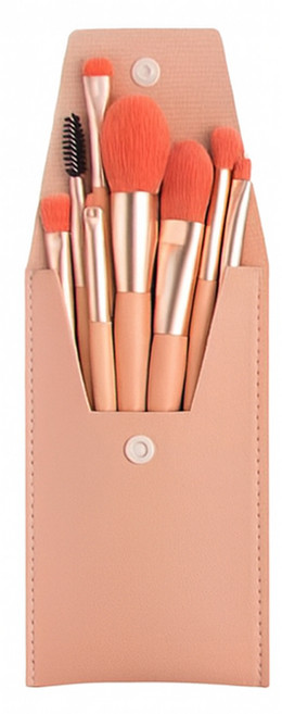 쭈니즈 메이크업 브러쉬 립 아이 블러셔 쉐딩 파우더 미니 브러쉬세트, 분홍, 1개