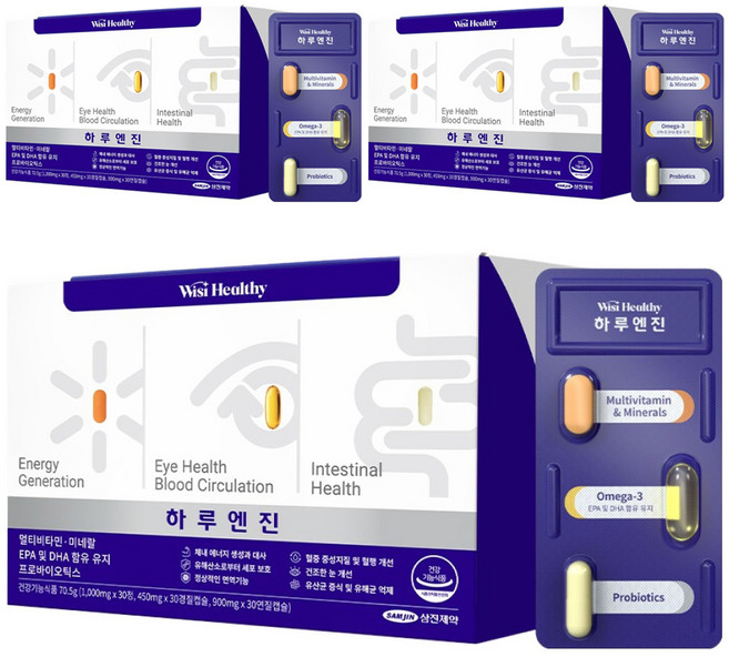 위시헬씨 하루엔진 멀티비타민, 30회분, 3개