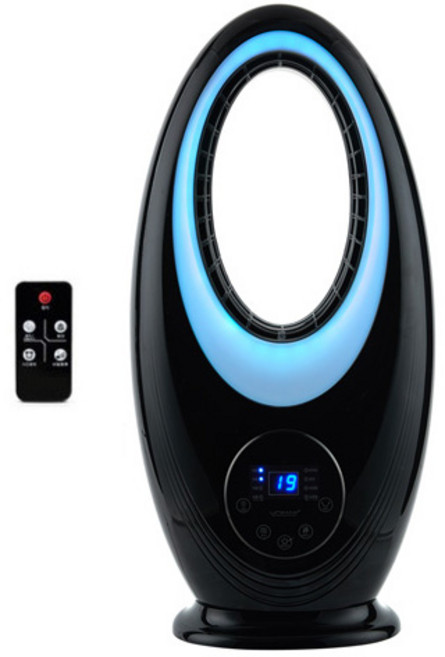 크루거 이노크아든 에어홀 날개없는 리모컨형 LED 선풍기, KRF-AM780BS