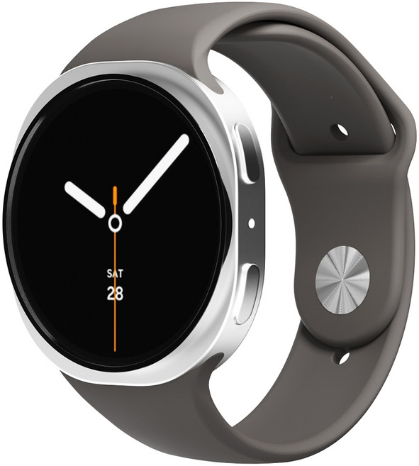 신지모루 갤럭시워치 호환 실리콘 밴드 스트랩, 브라운그레이, 1개