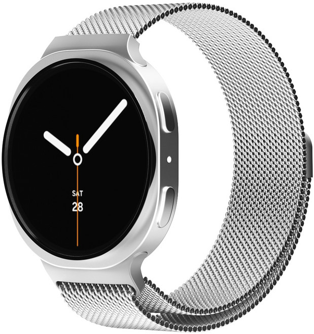 신지모루 갤럭시워치 밀레니즈 밴드 스트랩, 실버, 1개