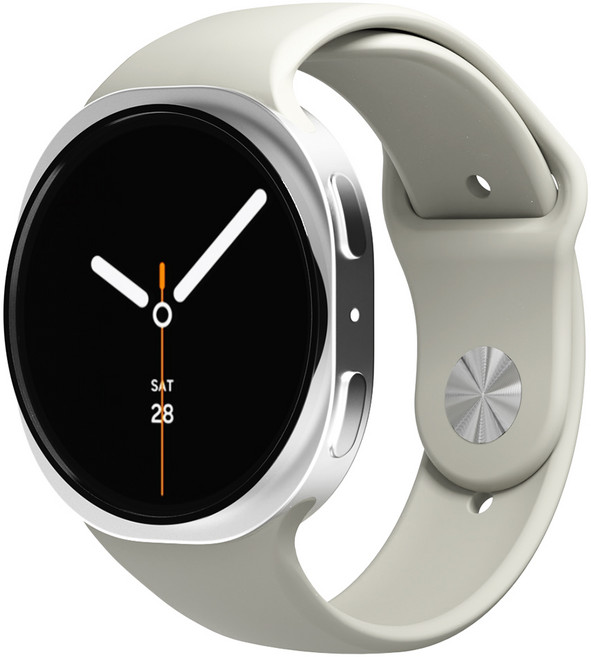 신지모루 갤럭시워치 호환 실리콘 밴드 스트랩, 라이트그레이, 1개