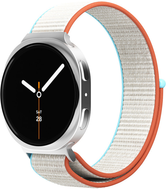 신지모루 갤럭시워치 호환 경량 스포츠 밴드 스트랩, 크림, 1개