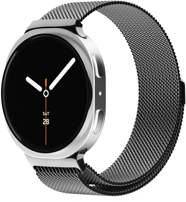 신지모루 갤럭시워치 밀레니즈 밴드 스트랩, 블랙, 1개