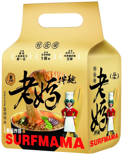 老媽拌麵 香菇炸醬 118g, 4包