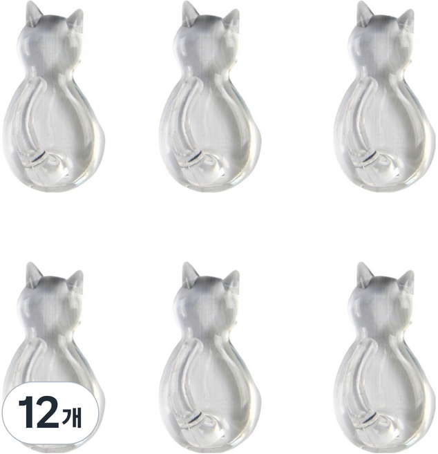 아이메이트 고양이 후크 L, 투명, 12개