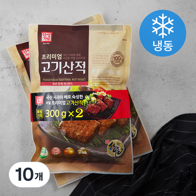 한성기업 프리미엄 고기산적 (냉동), 300g, 10개
