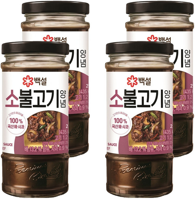 백설 소불고기 양념, 290g, 4개