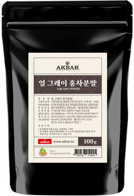아크바 얼 그레이 분말, 1개, 1개입, 100g