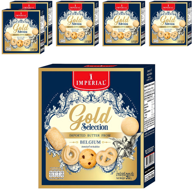 임페리얼쿠키 골든 셀렉션 벨기에 스낵, 6개, 90g