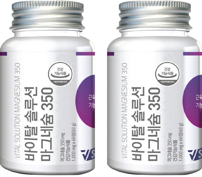 브이솔 바이탈솔루션 마그네슘 350 60g, 60정, 2개