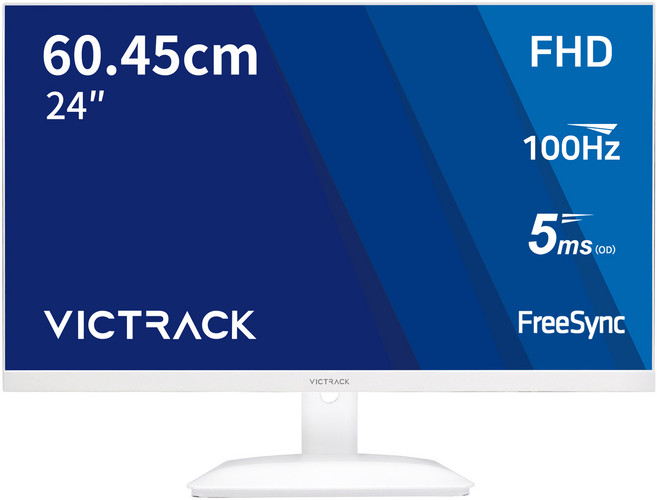 빅트랙 FHD 화이트 모니터, 60cm, 24FM10001W