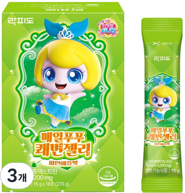 락피도 매일푸푸 쾌변젤리 18p, 270g, 3개