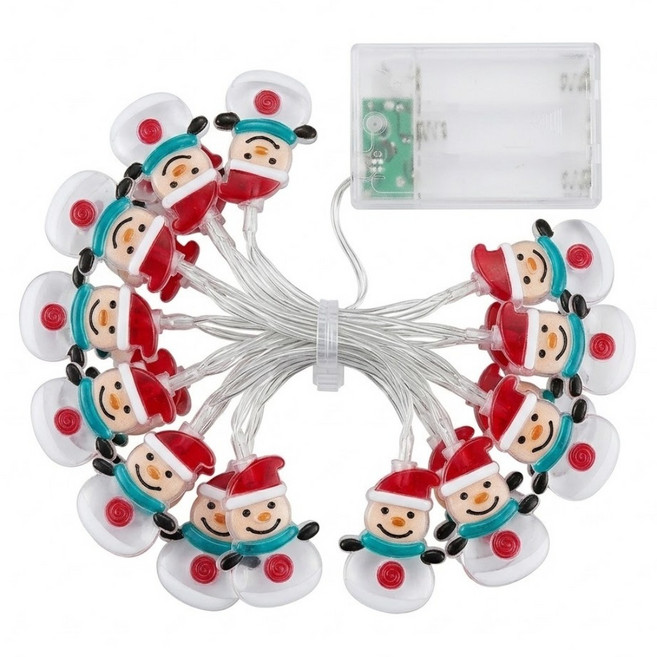 半島良品 聖誕佈置燈串 3m 電池, 紅色 + 白色, 1個