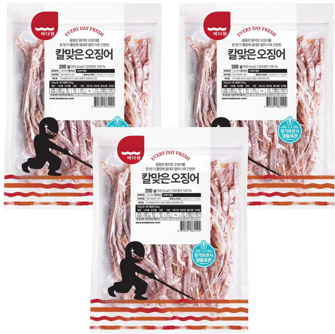 帶刀的巴達旺魷魚, 200g, 3包