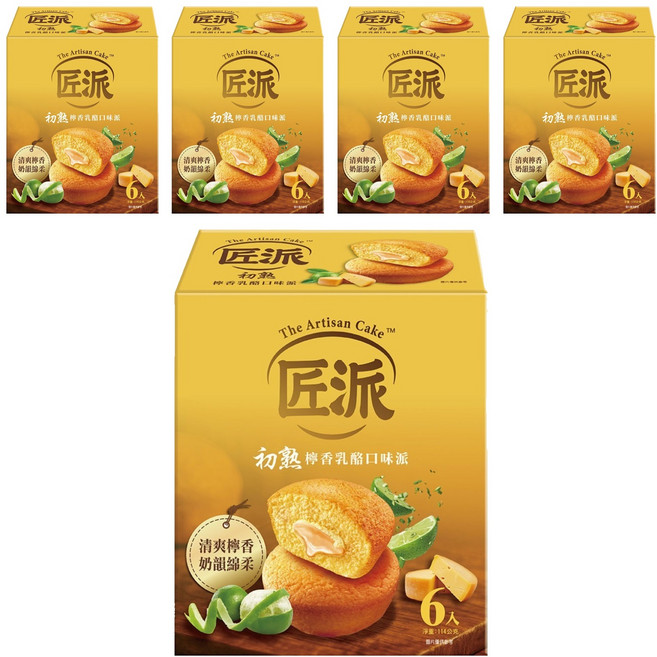 The Artisan Cake 匠派 初熟檸香乳酪口味派 6個, 114g, 5盒