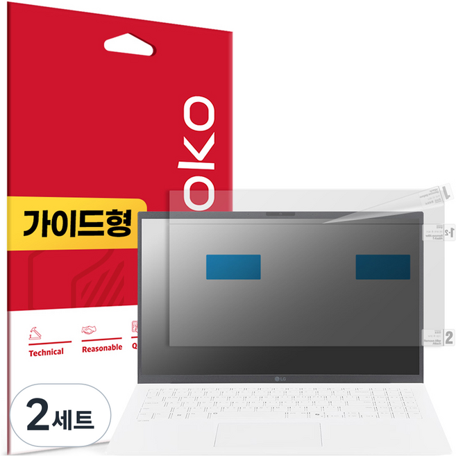 스코코 LG그램 15Z80T 15ZD80T 지문방지 저반사 액정 보호필름 세트, 2세트