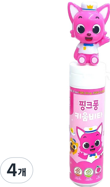 태양생활건강 핑크퐁 사막여우 핑크 키움비타 비타민 15g, 4개, 15정