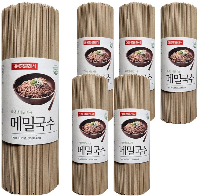 더봉평클래식 메밀국수, 1kg, 6개