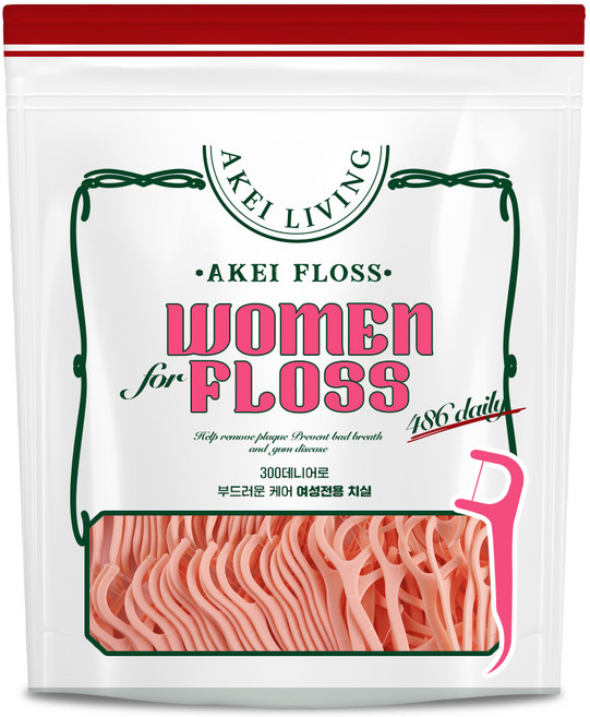아케이 여성용 리빙 486 치실, 486개입, 1개