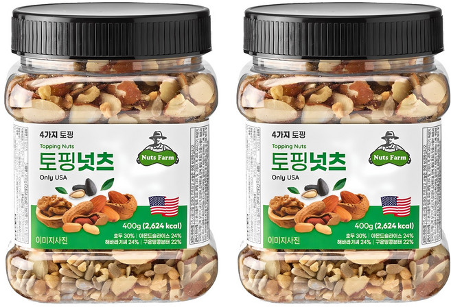 넛츠팜 토핑넛츠 믹스넛, 400g, 2개