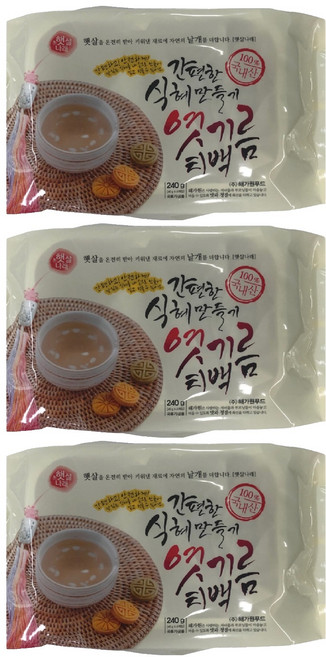 햇살나래 간편한 식혜 만들기 엿기름 티백, 240g, 3개