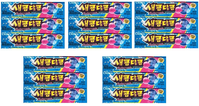 크라운 새콤달콤 블루베리소다, 29g, 15개