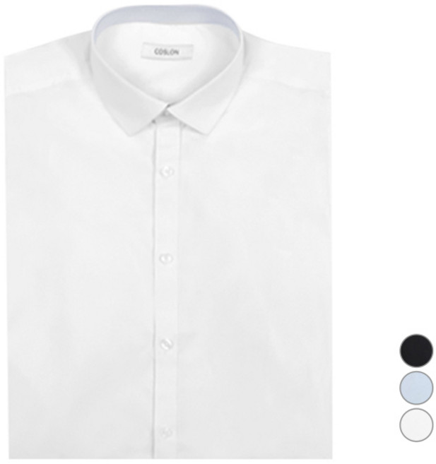 COSLON 남성용 슬림 스판 긴팔셔츠