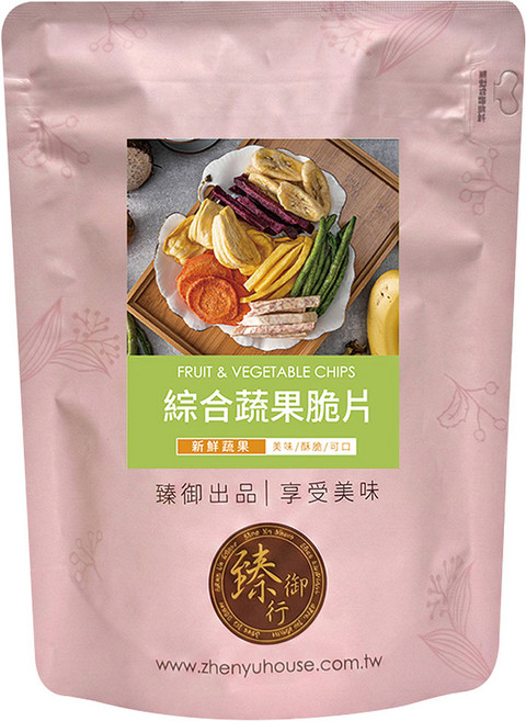 臻御行 綜合蔬果脆片(會因季節性調整蔬果種類或比例), 1個, 160g