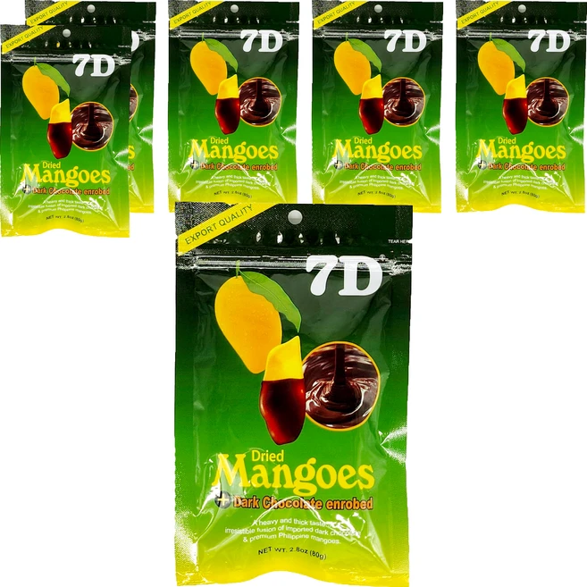 7D 초코 건망고, 80g, 6개 - 쿠팡