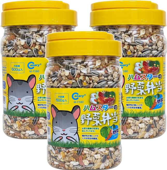 Canary 荷蘭鼠の野菜便當 黃便當 M-F580, 600g, 3罐
