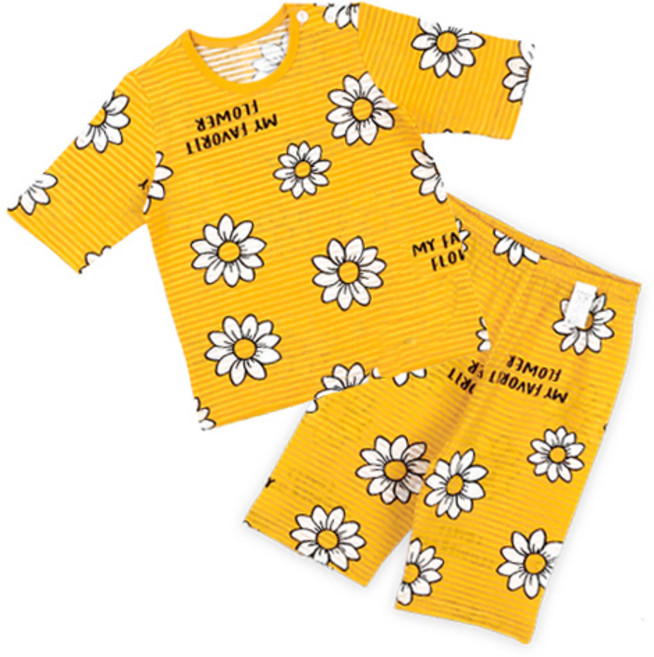 Maykids 孩童花朵印花7分袖家居服套裝