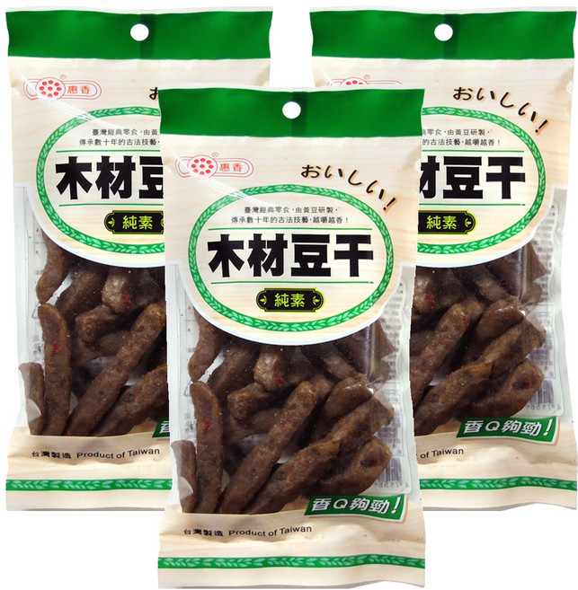 惠香 木材豆干 純素, 120g, 3包