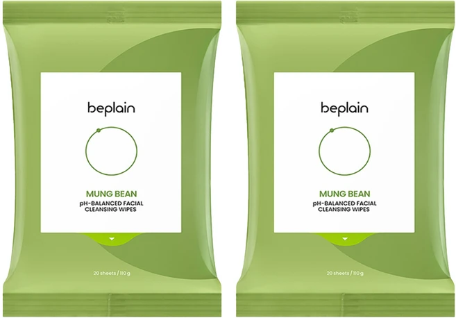 [비건뷰티] 비플레인 녹두 약산성 클렌징 티슈, 20매입, 2개 - 쿠팡