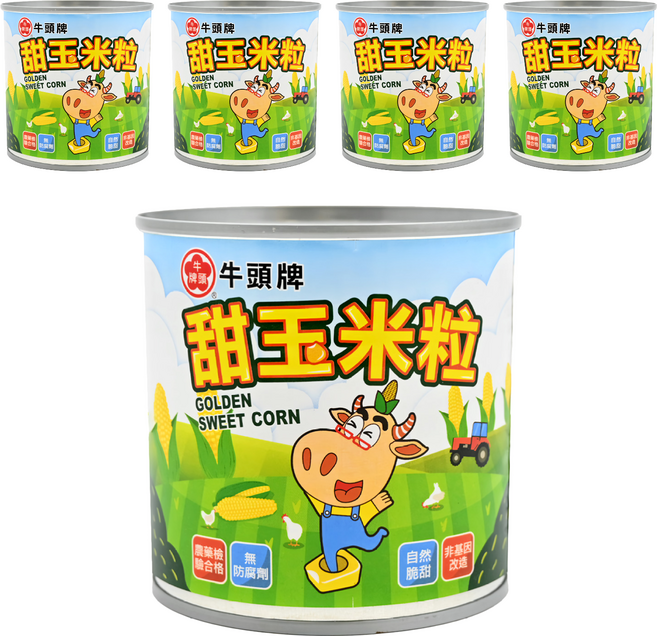 牛頭牌 甜玉米粒, 340g, 5罐