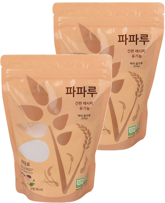 PAPAROO 簡易孩童副食品米糊粉, 350g, 2個