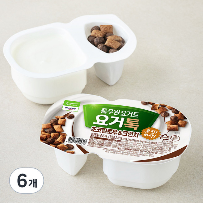 풀무원 다논 요거톡 초코필로우 & 크런치, 248g, 3개