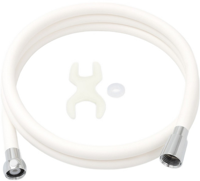 제일바스 물때방지 PVC 샤워호스, 2m, 화이트