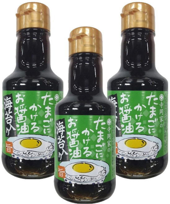 테라오카 계란에 뿌리는 김맛 간장소스, 150ml, 3개
