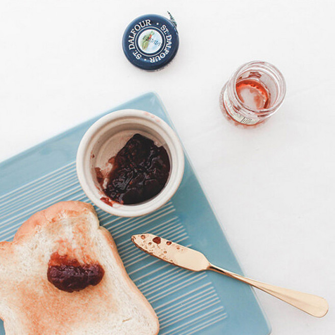 어퍼테이블 커트러리 디저트용 버터나이프, 골드, 2개입