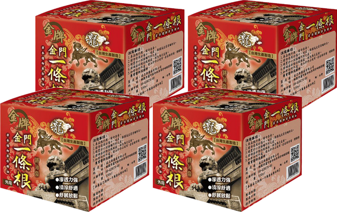 venice 威尼斯 龍牌 金牌 金門一條根精油霜 清涼型, 1個, 4罐