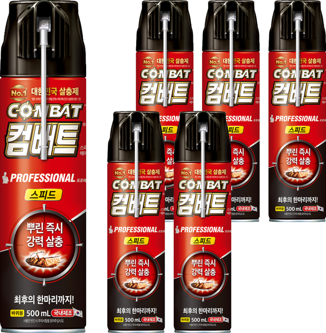 컴배트 스피드 에어졸 바퀴용, 500ml, 6개
