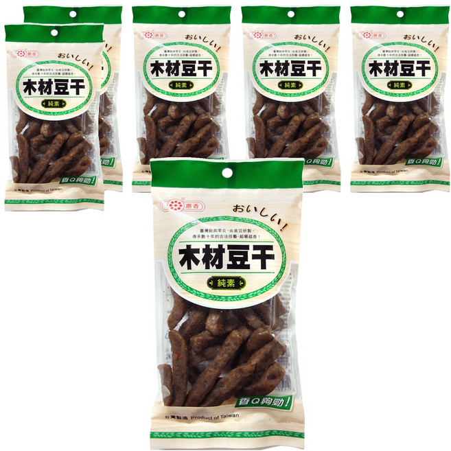 惠香 木材豆干 純素, 120g, 6包