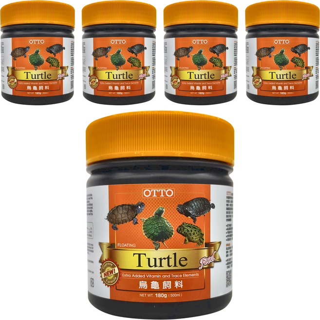 OTTO 建興水族 烏龜條狀飼料, 180g, 5罐