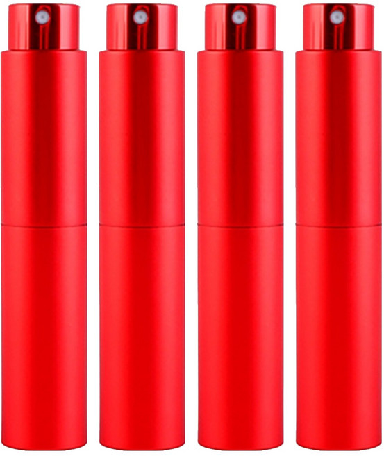 Reddot 紅點生活 防疫不沾紋玻璃噴霧分裝瓶 10ml, 紅色, 4個