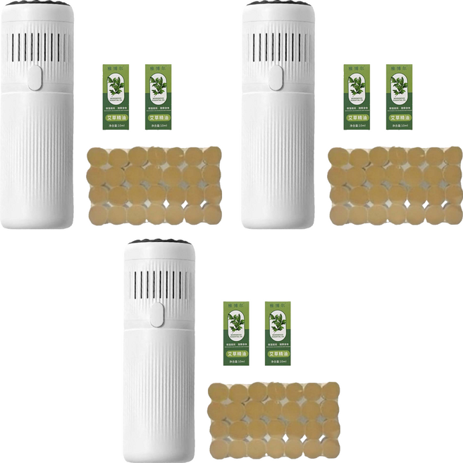 楠陽艾 多功能砭石艾灸棒, 3組
