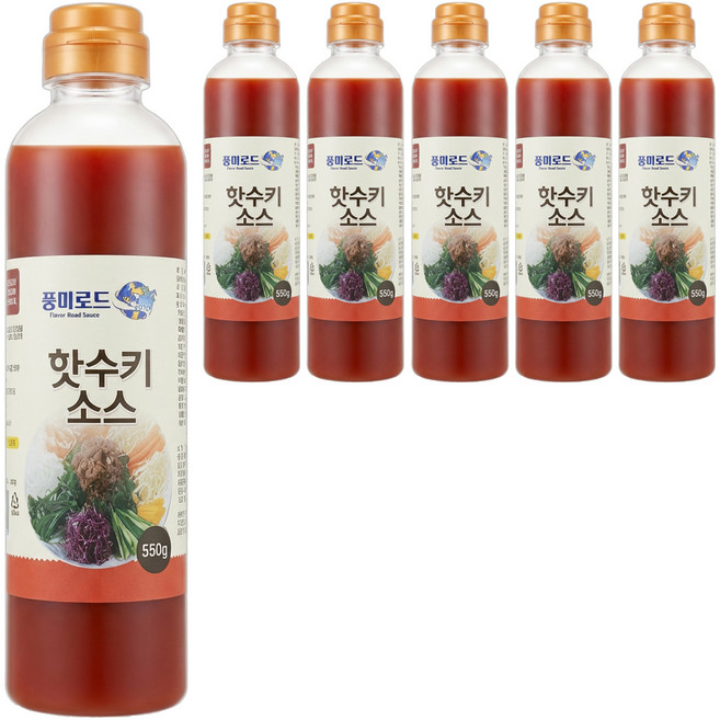 풍미로드 핫수키소스, 550g, 6개