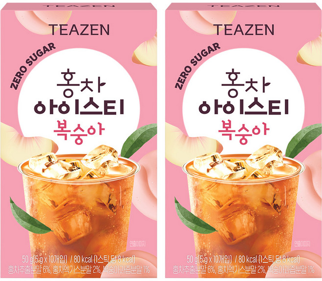 티젠 홍차 아이스티 복숭아, 5g, 10개입, 2개